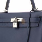 HERM�S MASTER KELLY 28 VORMANDUM NAVY SILVER (28*22*10cm) - Image 4