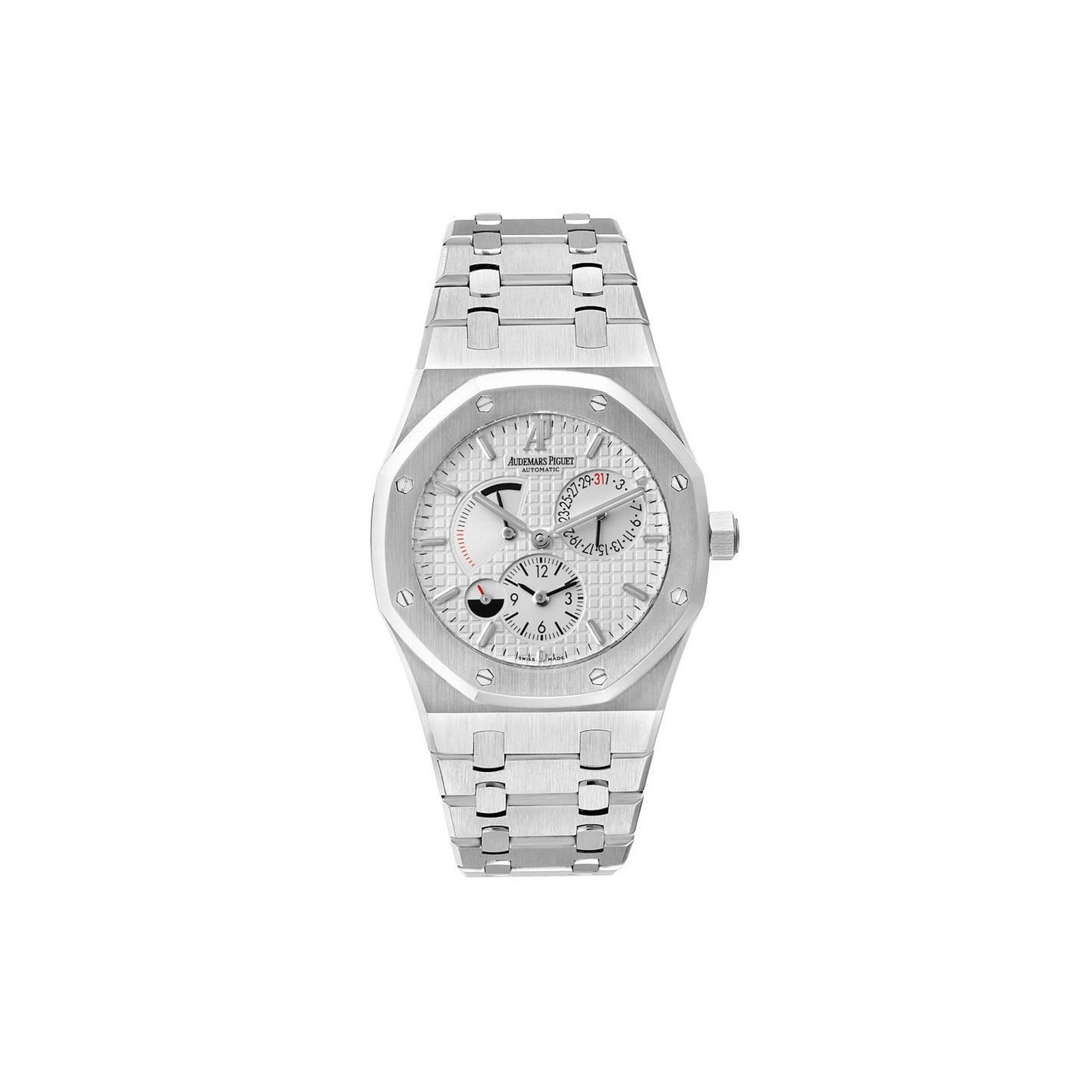 d18e91934862da19c96542219ef634b34cee4df2 AUDEMARS PIGUET ROYAL OAK DUAL TIME POWER RESERVE WATCH 26120ST.OO.1220ST.01 - Image 1