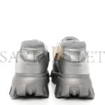 PRADA RUBBER TECHNICAL KNIT FABRIC CLOUDBUST THUNDER SNEAKERS 40 ARGENTO - Image 4