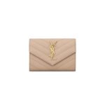 YSL CASSANDRE MATELASS� SMALL ENVELOPE WALLET IN GRAIN DE POUDRE LEATHER�414404BOW012721 (13.5*9.5*3cm)