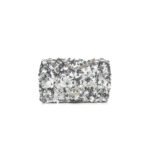 CHANEL SEQUIN CLASSIC SMALL FLAP SILVER (21*14*8cm)