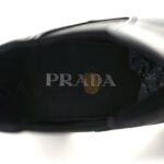 PRADA VITELLO MONTANA LUG SOLE CHELSEA 55MM BOOTS 40 BLACK - Image 6