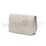 YSL CASSANDRE ENVELOPE CHAIN WALLET IN GRAIN DE POUDRE LEATHER 393953031754 (19*12.5*3.5cm) - Image 2