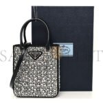 PRADA SATIN CRYSTAL SMALL TOTE BAG METAL (18*15*2cm) - Image 2