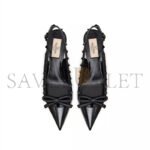 VALENTINO ROCKSTUD BOW SLINGBACK PUMP IN PATENT LEATHER WITH MATCHING STUDS 60MM 5W2S0IB8IXH_0NO - Image 5