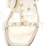 VALENTINO ROCKSTUD WEDGE SANDAL IN LAMINATED NAPPA WITH CORNELY EMBROIDERY 100MM 6W0S0IJ7QIW_R16 - Image 5