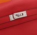 Hermès Kelly Togo Calf Sliver hardware Red size: 25Cm/ 28Cm - Image 2