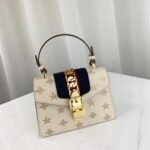 Gucci Sylvie Bee Star Mini Leather Bag 470270 - Image 7