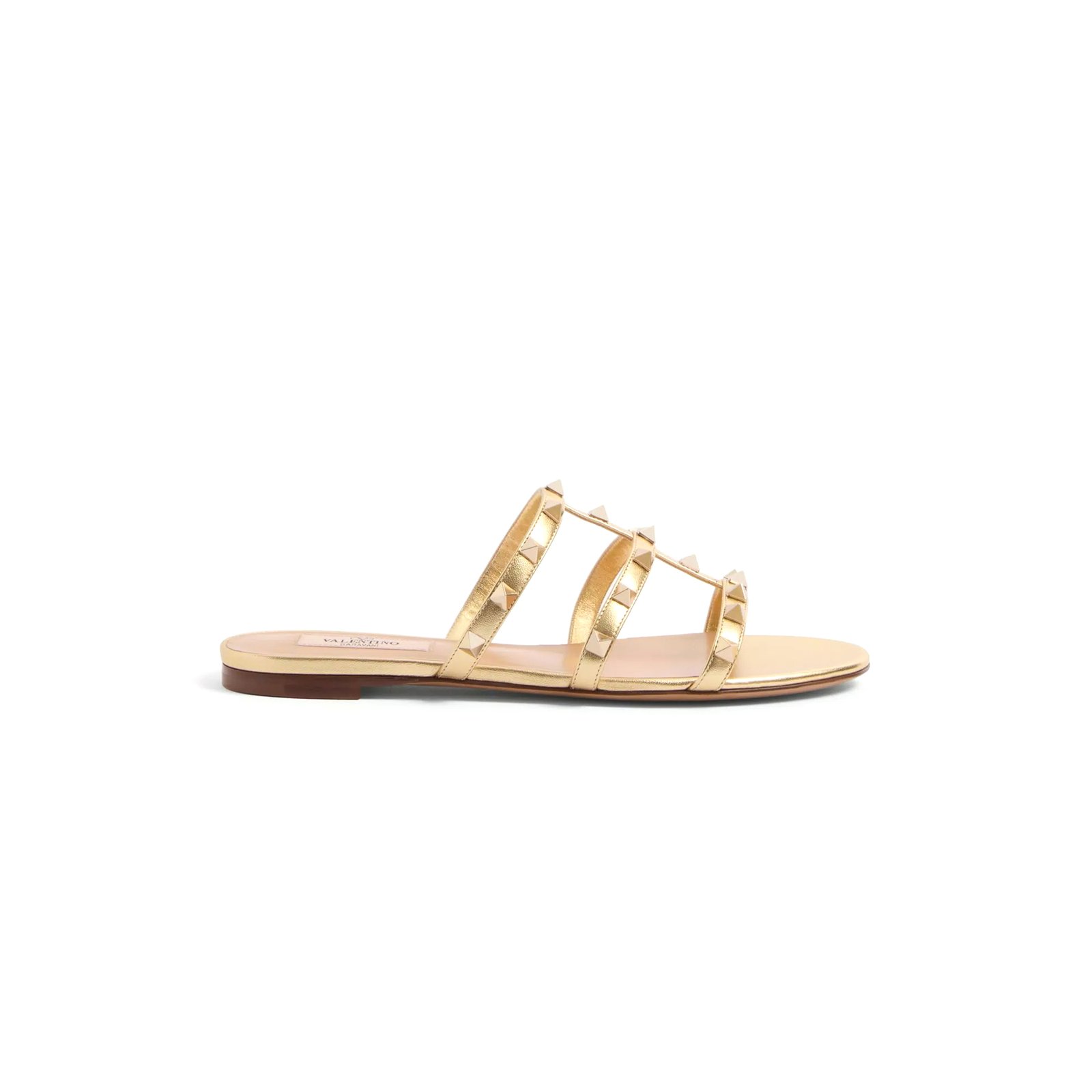 d6247603aab5da67a449a2607e9b2b518598e324 VALENTINO ROCKSTUD LAMINATED NAPPA SLIDE SANDAL 6W2S0C49QKH_I8M - Image 1