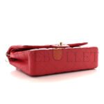 CHANEL LAMBSKIN QUILTED MEDIUM DOUBLE FLAP DARK A01112 (25.5*15*7cm) - Image 4