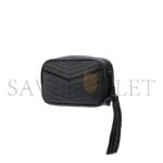 YSL MINI LOU BAG IN MATELASS� GRAIN DE POUDRE EMBOSSED LEATHER BLACK�5000574787 (19*10.5*5cm) - Image 2