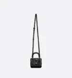 Diamond Pattern Black Cannage Casual Shoulder Bag - Image 2