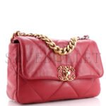 CHANEL 19 FLAP BAG QUILTED LEATHER AS1160 (26*16*9cm) - Image 3