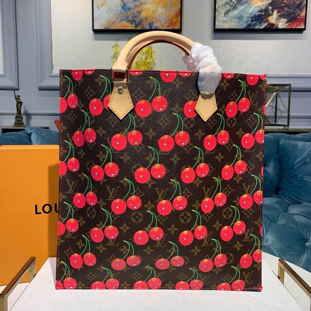 d7027234b6988dfdd397f5304215bf5192e394ac Louis Vuitton Monogram Cherry Sac Plat Tote Bag M51140 - Image 1