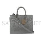 YSL SAC DE JOUR EMBOSSED LEATHER SATCHEL GREY 392035DND1N112 (26*20.5*12.5cm) - Image 3