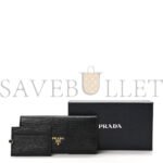 PRADA VITELLO MOVE CONTINENTAL FLAP WALLET BLACK (21*11*2cm) - Image 2