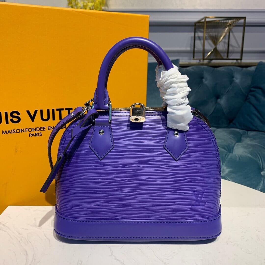 d8a2e7028bce9f37fb85becc8796213de1a45636 Louis Vuitton Epi Leather Alma BB M40302 Purple - Image 1