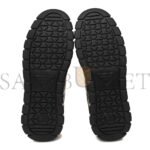 PRADA NAPPA SOFT METAL TRIANGLE LOGO WOMENS PADDED 30MM SNEAKERS 36.5 BLACK - Image 5