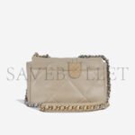 CHANEL 19 FLAP APRICOT CALFSKIN MIXED HARDWARE AS1160 (26*16*9cm) - Image 2