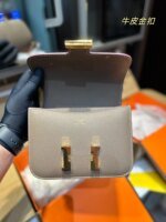 Hermès Constance Swift cowhide leather Gold hardware Grey size: 23*17cm/19*15cm - Image 5