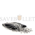 PRADA NYLON BEADED FRINGE FLAT CHAIN CLUTCH BLACK (20*11*1cm) - Image 4