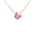 VAN CLEEF ARPELS TWO BUTTERFLY PENDANT VCARO3M200