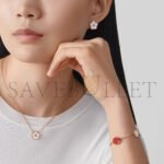 VAN CLEEF ARPELS LUCKY SPRING EARRINGS, PLUM BLOSSOM VCARP7RU00 - Image 2