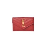 YSL CASSANDRE MATELASS� SMALL ENVELOPE WALLET IN GRAIN DE POUDRE LEATHER�414404358527 (13.5*9.5*3cm)