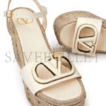 VALENTINO VLOGO CALFSKIN CUT-OUT WEDGE SANDAL 110MM 4W2S0IJ6SGB_B24 - Image 5
