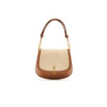 YSL VOLTAIRE TOP HANDLE IN CANVAS AND LEATHER 818896FACW69856 (17.5*21*8cm)