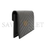 YSL CASSANDRE ENVELOPE CHAIN WALLET IN GRAIN DE POUDRE LEATHER 393953BOW021257 (19*12.5*3.5cm) - Image 3