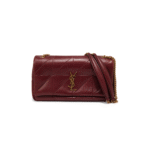 YSL JAMIE 4.3 SHOULDER BAG QUILTED LEATHER DARK RED�515821COP676475 (25*15*7.5cm)