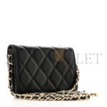 CHANEL CAVIAR QUILTED BELT BAG BLACK GOLD HARDWARE A81081 (10.5*7*2.5cm) - Image 2