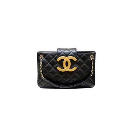 CHANEL T�I CHANEL 24C BIG LOGO SHOULDER BAG M�U �EN LAMBSKIN AS4603 (26.5*11.5*5cm)