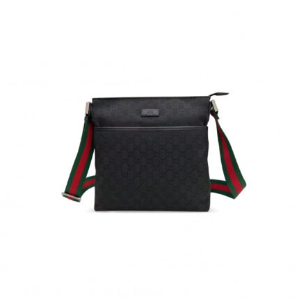 GUCCI SMALL GG CANVAS MESSENGER CROSSBODY BAG 189751 (27*27*7cm)