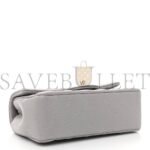 CHANEL LAMBSKIN QUILTED MINI RECTANGULAR FLAP GREY SILVER HARDWARE (20*12*6cm) - Image 4
