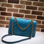 Gucci XXV Anniversary Teal Velvet Shoulder Bag 443496 - Image 4