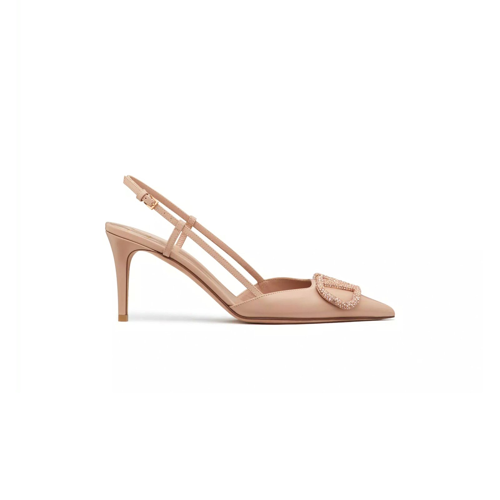 dfd65e0466c6ac45716b00a13a80028f20aefc2b VALENTINO VLOGO SIGNATURE SLINGBACK PUMP IN CALFSKIN LEATHER 80MM 3W2S0R01EST_04W - Image 1