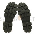 PRADA SPAZZOLATO ROIS RE-NYLON METAL TRIANGLE LOGO MONOLITH POUCH POCKET 55MM BOOTS 40.5 MILITARE - Image 5