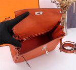 Hermès Kelly Togo Calf Sliver hardware Orange size: 25Cm/ 28Cm - Image 9