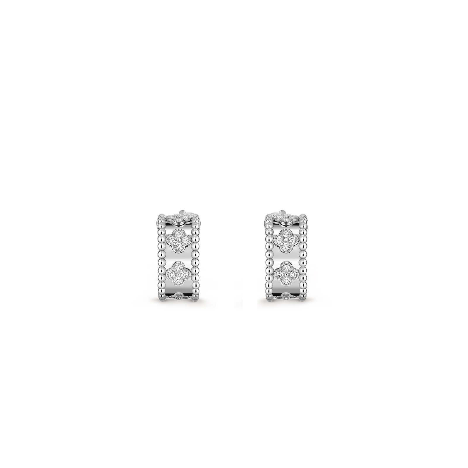 e17dbf7cfd6420f8f51dfd674e3ef4ce4955d1a3 VAN CLEEF ARPELS PERL�E CLOVERS HOOP EARRINGS VCARO2ML00 - Image 1