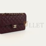 CHANEL MEDIUM FLAP BAG BURGUNDY (23*14.5*6cm) - Image 6