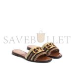 VALENTINO VLOGO SIGNATURE SLIDE SANDAL WITH CROCHET EMBROIDERY 6W2S0BD5AGX_QRX - Image 2