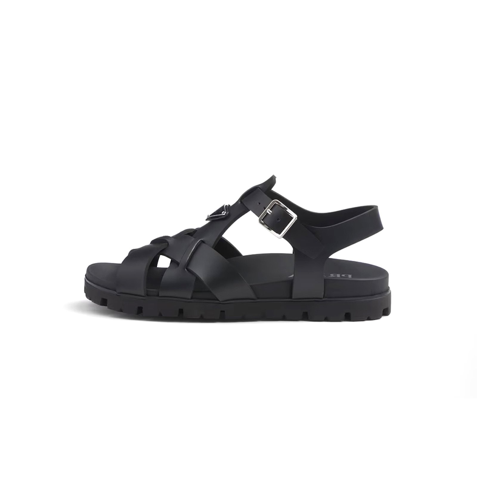 e426615250583972fcfcf90e564e2c552b023bc4 PRADA CRISSCROSS RUBBER SANDALS 2X3118 - Image 1