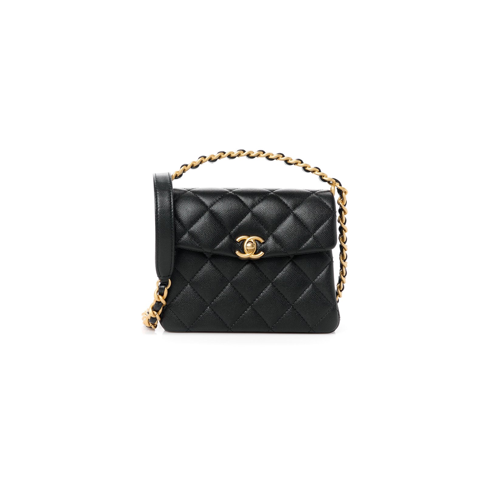 e4ca9d9647b162d09b40b2240319cbff30db2a3b CHANEL CAVIAR QUILTED 31 RUE CAMBON MINI TOP HANDLE FLAP (19*15*7cm) - Image 1