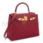 HERM�S MASTER A ROUGE GARANCE EPSOM LEATHER SELLIER KELLY 28 WITH GOLD HARDWARE (28*22*10cm) - Image 2