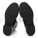 PRADA SPAZZOLATO RE-NYLON METAL TRIANGLE LOGO WOMENS 50MM COMBAT BOOTS 37 BLUE - Image 5