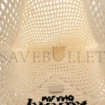 PRADA RAFFIA EMBROIDERED LOGO SHOPPING TOTE BAG BIANCO (42*32*15cm) - Image 4