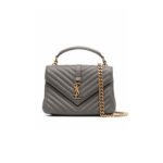 YSL COLLEGE MEDIUM IN QUILTED LEATHER 392737500489 (24*17*6.5cm)