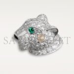 CARTIER PANTH�RE 18K WHITE GOLD, DIAMONDS, EMERALDS, ONYX DE CARTIER EARRINGS N8050700 - Image 5